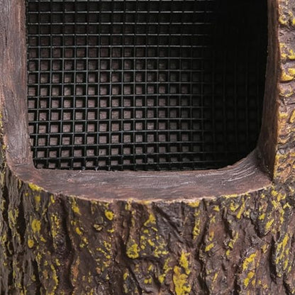 Reptile Food Dish - Integrated Multi-Tier Climbing Groovee, 15cm Wide Gecko Lizard Frog Station, Hermit Crab Turtle Vivarium Accessory, Non Porous Synthetic Rock Block | Habitat Feeder for Keepers