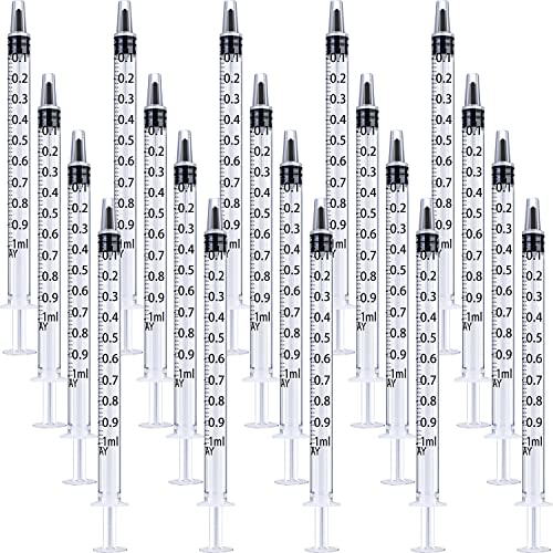 Frienda 20 Packs Large Plastic Syringe Measuring Syringe Tools Dispensing Multiple Uses (1 ml) - size: 1 ml