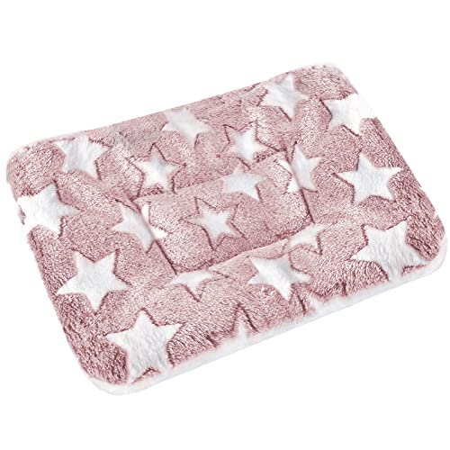 Small Animal Bed Mat, Soft & Warm, Suitable for Guinea Pig, Hamster, Rabbit, Rat and Bearded Dragon (X-Large(13.3''x9.4''), Star Red) - color: Star Red, size: X-Large(13.3''x9.4'')