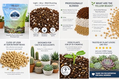 Fat Plants San Diego Premium Cacti and Succulent Potting Mix Soil - for Cactus Palm Tree Citrus Plant Grown in Gardening Containers - Indoors & Outdoors Use - with Natural Food/Fertilizer - size: Gallon