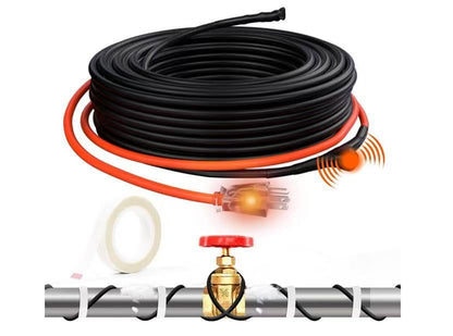 HEATIT JHSF 160ft Heating Tape for Metal and Plastic Home Pipes, Energy-efficient, Self-Regulating Pipe Heat Tape for Water Pipes, Pipe Freeze Protection, Keeps Water Flowing at -40℉, ETL 120V 3W/FT - style: 160 ft