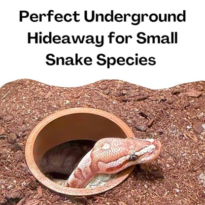 Reptile Underground Cave Viewing Hide | Hognose Snake Leopard Gecko Hide Habitat Tank Enrichment | Reptile Decoration Accessories Supplies Toys Ornaments