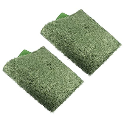 VILLCASE Reptile Carpet Mat 2pcs Lizard Supplies for Tortoise Moss Reptile Carpet Terrarium Substrate Liner Waterproof Heat Retaining