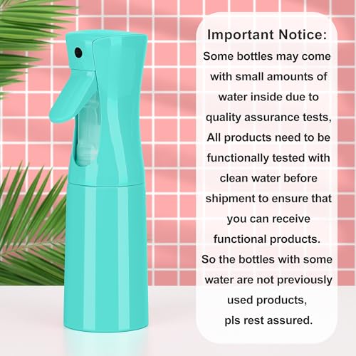 (Blue Hair Mister Spray Bottle ，Spray Water Bottle Fine Mist Refillable Plants（6.8OZ /200ML） Barber，Showering Pets, Plants, travel, Ironing and Cleaning ﻿ ﻿ ﻿(Continuous Spray) - color: Blue