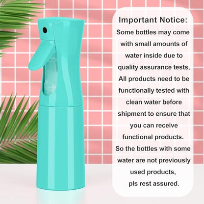 (Blue Hair Mister Spray Bottle ，Spray Water Bottle Fine Mist Refillable Plants（6.8OZ /200ML） Barber，Showering Pets, Plants, travel, Ironing and Cleaning ﻿ ﻿ ﻿(Continuous Spray) - color: Blue