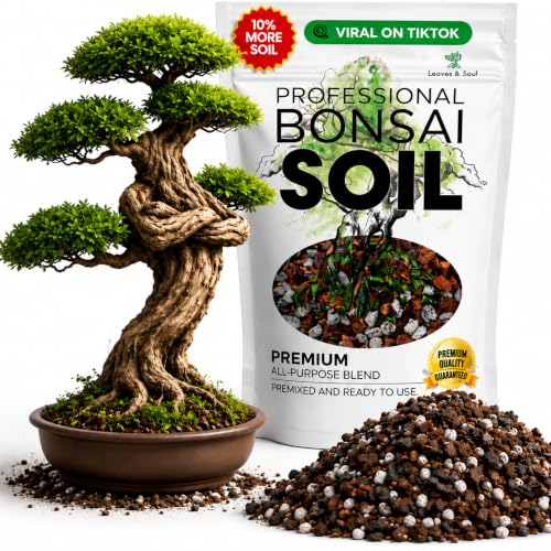 Professional Bonsai Soil Mix Ready to Use | Large 2.2 Quarts, Premium Potting Soil for Bonsai Trees, Fast Draining Blend Lava Limestone Pearock Calcined Clay Pinebark Indoor Outdoor | Made in USA - color: Bonsai Soil Blend, size: 2.2 Quarts
