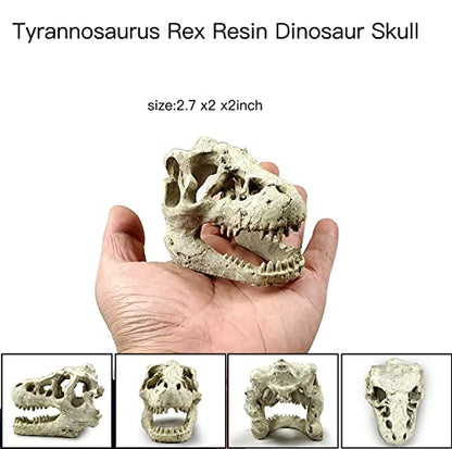 AWXZOM Reptile hideouts Come with Dinosaur Skull Hideout, Resin Cactus Desert Aquarium Tank Habitat Accessories for Bearded Dragon Chameleon Leopard Gecko Snake Fish (Ball Cactus)