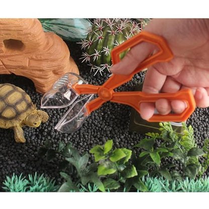 Reptiles Safe Feeding Tongs Clear Creature Catcher for Gentle Handling Ergonomic Grip Easy Maintenances Tool Creature Captures Tool - color: Green, size: C