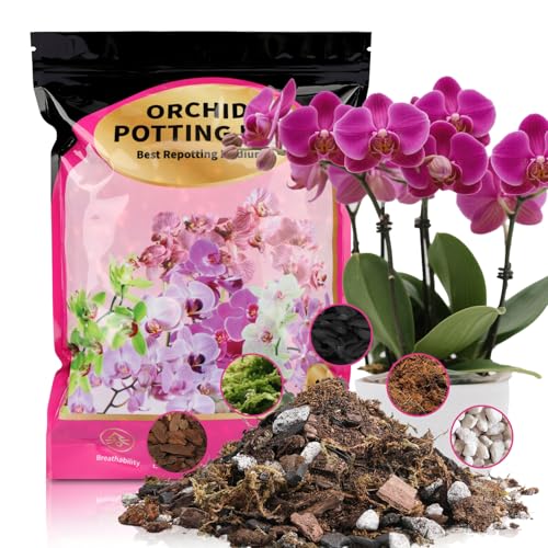 Doter Organic Orchid Potting Mix & Bark Blend 4qt - All Natural, Fast Draining Soil for Phalaenopsis, Dendrobium, Oncidium Plants - color: Orchid Soil, size: 4qt