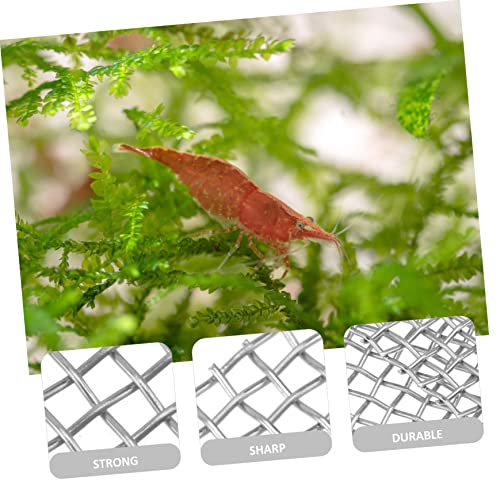 ORFOFE 10pcs Stainless Steel Wire Mesh Pad for Aquarium Grass Plant Net for Fish Tank Decoration Underwater Plant Fixing Sturdy - Grass and Moss - size: 20x8cm
