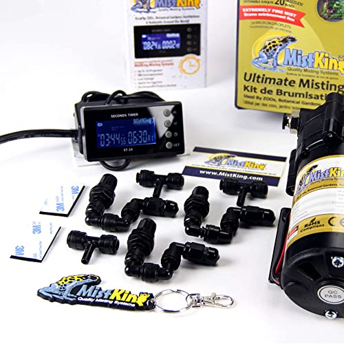MistKing – Ultimate Misting System, 5th Gen | Used by Zoos, Institutions & Hobbyists | Expandable to 20 Nozzles | Extremely Fine Mist | 50 Micron Droplets | Upgraded Timer & Components | - style: Ultimate
