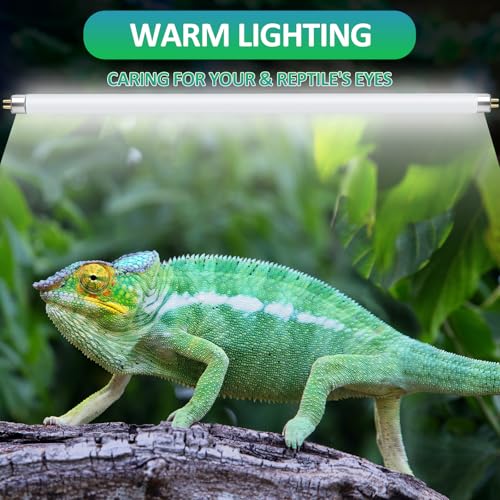 T5 UVB Reptile Light 39W 5.0,UVA UVB Light Bulb for Reptiles,2 Pack Reptile UVB Lamp Tube for Bearded Dragon - size: 2 pack T5 Tube-39W 5.0
