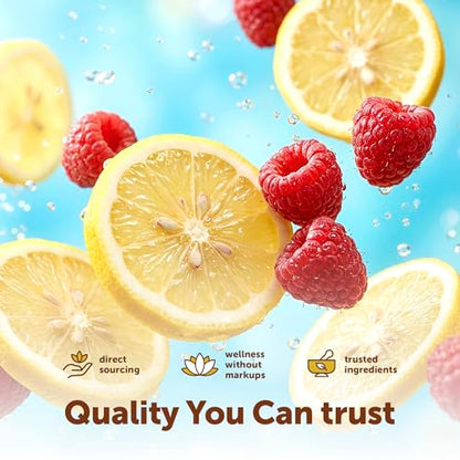 Micro Ingredients Electrolytes Powder, 1lbs(69 Servings) | Sugar Free | Lemon Raspberry Flavor | High Potassium (1,000mg) + Coconut Water & Real Lemon Juice | Keto Friendly, Non-GMO - size: 16 Ounce (Pack of 1)