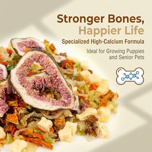 RAINFLOW High Calcium Dried Fruit & Vegetable - Birds & Small Pet Food Mix for Sugar Glider, Bird, Hamster, Parrot Treats Blend, Calcium Supplement for Bearded Dragon, Guinea Pig, Rabbit & More