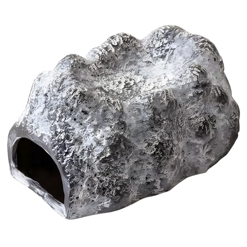 Exo Terra Wet Rock Moisture Retaining Ceramic Reptile Cave,Grey,Large - size: L