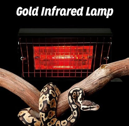 Reptile Systems Gold Infrared Replacement Lamp – Durable 400w Heat Source with Enhanced Penetration – for Reptile Habitats, Terrariums & Vivariums – Easy to Install