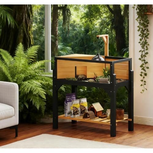 Wooden Tortoise Habitat with Storage Shelf