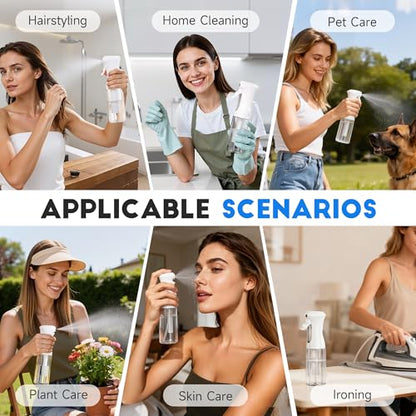 3 Pack Continuous Spray Bottles - Ultra Fine Mist Sprayer, Refillable Water Sprayer for Hairstyling, Plants, Pets, Cleaning, Skincare (6.8 OZ/200ML,White) - color: 3 Pack White, size: (3-Pack)-6.8 Oz