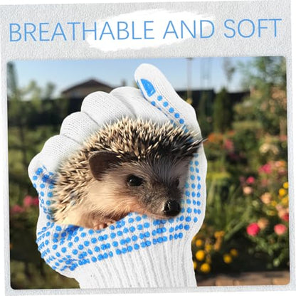 Thick Bite Animal Handling Gloves with Scratch Protection for Gardening and Pet Care Breathable and Pair for Dog Cat Bird Reptile Hamster Safety Random Color Random Color