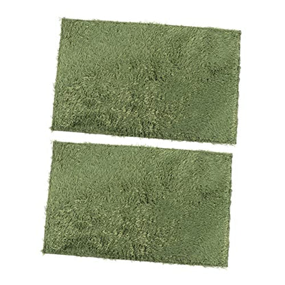 Yardwe 2pcs Reptile Moss Carpet Mat Lizard Tank Decor Soft Reusable Terrarium Substrate