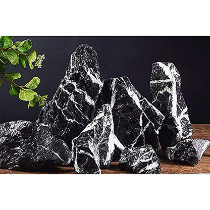 LANDEN Natural Tonwa Stones Slate Stones for Aquariums Terrariums, Paludarium,Vivariums, Reptile and Amphibian Enclosures (17lbs, 2 to 8 inches) - size: 02 Tonwa Stones(2-8inch,17lbs)