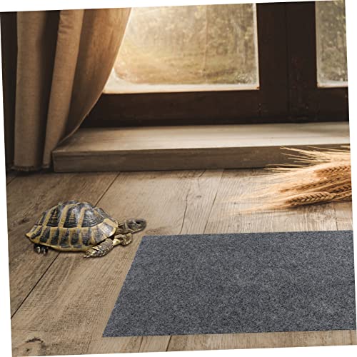YARNOW 4pcs Reptile Carpet Liner Mat Absorbent Breathable Bedding for Lizard Snake Turtle Grey Substrate Mats Washable for Terrarium Use