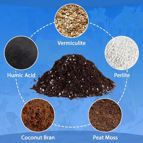 Halatool 10QT Indoor Potting Soil for Plants Orchid Potting Mix Garden Top Succulent Bonsai Soil for Aloe Vera Houseplants Flowers Vegetables & Herbs - size: 10 qt
