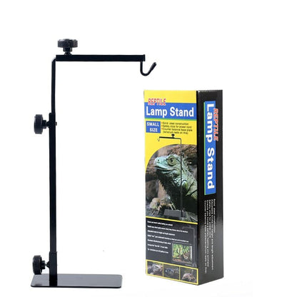 Reptile Lamp Stand, Adjustable Heat Lamp Bracket, Floor Light Holder Metal Lamp Hanging Bracket for Reptile Terrarium Heating Light Amphibian (Large)