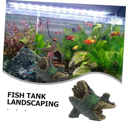 Reptile Hideout Cave 4.52X3.54X2.36In Natural Tree Trunk Ornament for Lizard Tortoise Small Tank Accessories