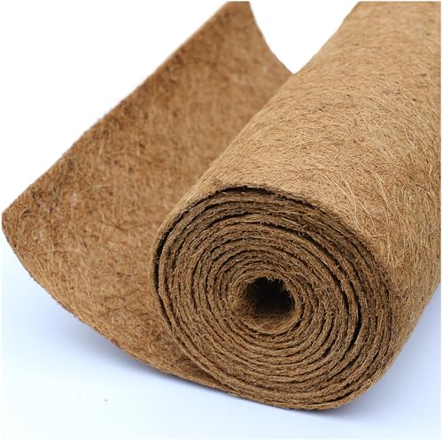 Coco Coir Liner, Yarrdfir 16x80 inch Natural Coconut Liners for planters Flower Basket, Natural Coconut Fiber mat, Garden Decoration, Animal pet pad, Reptile Carpet - size: 16x80