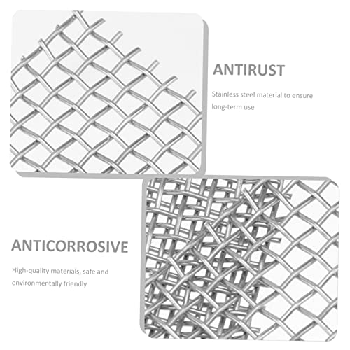 ORFOFE 10pcs Stainless Steel Wire Mesh Pad for Aquarium Grass Plant Net for Fish Tank Decoration Underwater Plant Fixing Sturdy - Grass and Moss - size: 20x8cm