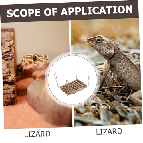 VICASKY Hammock for Bearded Dragon Woven Reptile Swing Bed Hammock for Pets Easy to Clean for Hamsters Squirrels and Lizards