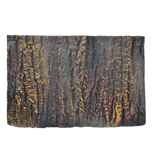 Reptile Tank Background Board Rock Terrarium Cork Background Board 3D Wall Backdrop Aquarium DéCor Backgrounds Amphibian Habitat Decoration for Lizards Leopard Gecko Bearded Dragons Turtle - color: Brown