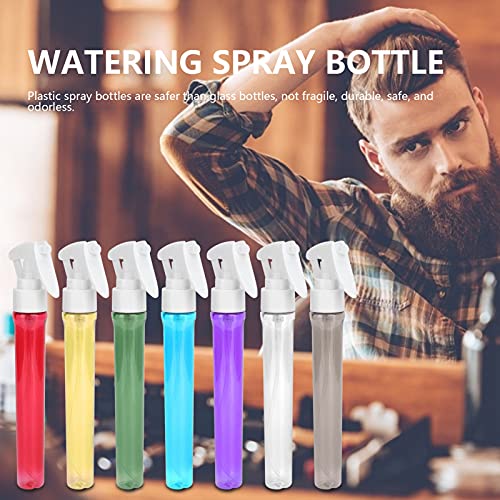 Brrnoo 38ml Mini Spray Bottles for Hair, Empty Plastic Travel Fine Mist Bottles, Refillable Continuous Fine Mist Sprayer Perfume Bottle for Make up Cosmetic (Transparent)