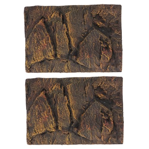 3D Turtle Tank Decorative Panel Aquarium Background Reptile Tank Accessory Large Decor 2 Pack