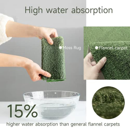 Moss Reptile Carpet, Raise Box Humidity, Fibre Mat for Pet Box Lining, Rainforest Reptile Supplies for Turtles, Lizards, Chameleons, Snakes, Horned Frogs, Bearded Dragons (17" x 24" x 1 Pack)
