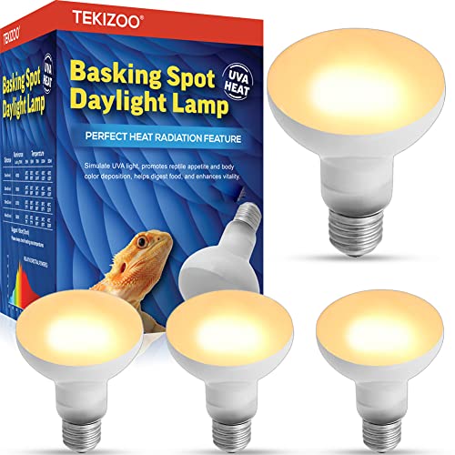 Reptile Heat Lamp Basking Spot Bulb UVA Daylight Light for Amphibian,Lizard,Tortoise,Bearded Dragon 50W(4 Pack)