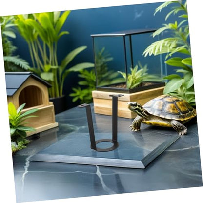 Reptile Heat Lamp Holder Bracket 2pcs U-Shaped Metal Socket Mount Adjustable Aquarium Lamp Stand for Terrariums Glass Tanks Lizard Cage Lighting