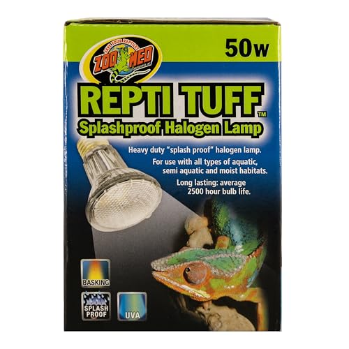 Zoo Med Turtle Tuff Splashproof Halogen Lamp 50 Watts - Pack of 2