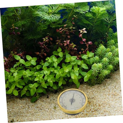 Mikikit Analog Hygrometer 72mm Gold No Battery Humidity Gauge Passive Indoor Humidity Monitor for Terrarium Greenhouse Guitar Case