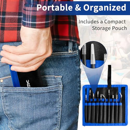 XOOL 10 PCS ESD Precision Tweezers Set, Anti-Static Stainless Steel Tweezers Kit for Electronics, Soldering, Craft, Jewelry, Model Building, Beauty - size: ESD Tweezers 10 PCS