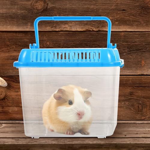 Transparent Pet Box for Reptiles and Small Animals 4.84X4.84X4.13 Inch Climbing Pet Feeding Container with Ventilation for Tortoise Gecko Habitat