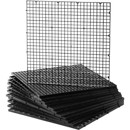 Okllen 12 Pack Aquarium Fish Tank Divider Plastic Egg Crate, Bottom Tray Grid Isolation, Plastic Egg Crate Grid Divider Tray for Mixed Breeding Light Diffuser