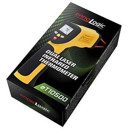 eT1050D Temperature Gun by ennoLogic with NIST Certificate - Dual Laser Non-Contact Infrared Thermometer -58°F to 1202°F - Accurate Digital Surface IR Thermometer (Not for Body Temp) - style: eT1050D w/ NIST Certificate