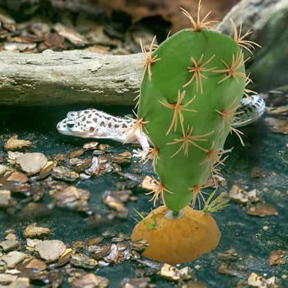 VICASKY Reptile Terrarium Plants and Cactus Decor Artificial Reptile Habitat Accessories for Lizard and Amphibian Tanks Fake Plastic Plants for Enclosure Decoration