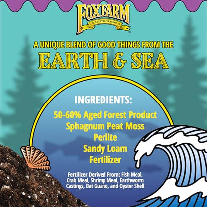 FoxFarm Ocean Forest Potting Soil, 1.5cu ft (Pack of 10) - Light, Aerated Texture, Designed for All Container Plants - size: 1.5 Cu Ft (10 Pack)