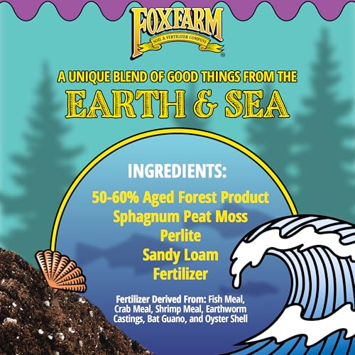 FoxFarm Ocean Forest Potting Soil, 1.5cu ft (Pack of 2) - Light, Aerated Texture, Designed for All Container Plants - size: 1.5 Cu Ft (2 Pack)