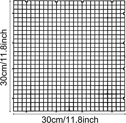 ALEGI Aquarium Plastic Grid Divider Tray Egg Crate,Grid Isolate Board Divider Fish Tank Bottom Black Filter Tray (Black 2 Pcs L) - size: Black 2 Pcs L
