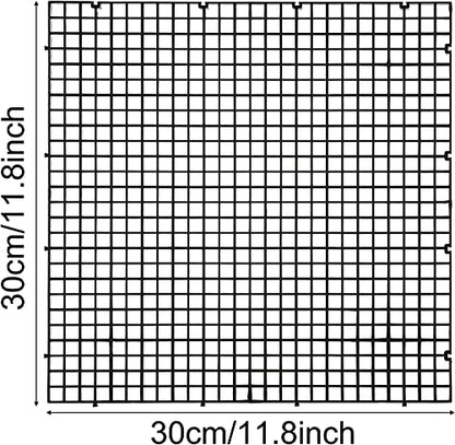 ALEGI Aquarium Plastic Grid Divider Tray Egg Crate,Grid Isolate Board Divider Fish Tank Bottom Black Filter Tray (Black 2 Pcs L) - size: Black 2 Pcs L