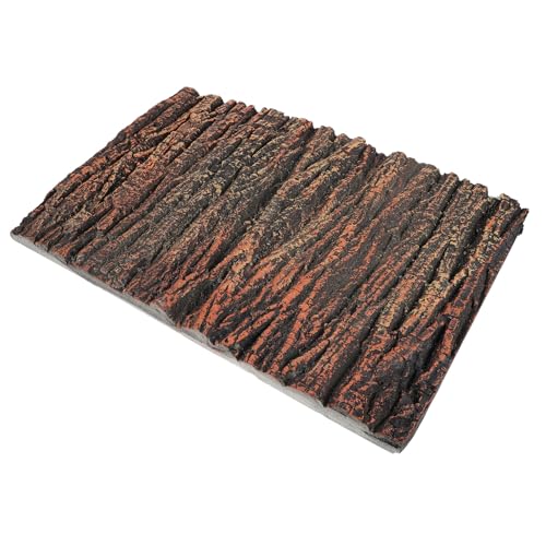 DECHOUS Aquarium Decorative Background Board Simulated Oak Bark 3D Ultra-Thin Pu Landscape Panel for Fish Tank Turtle Reptile Terrarium Decoration